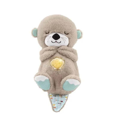 30CM Breathing Otter Soft Stuffed Plush Toys Sleeping Cute Cartoon Animal Dolls Children Baby Birthday Gifts Kids Doll Cat Toys