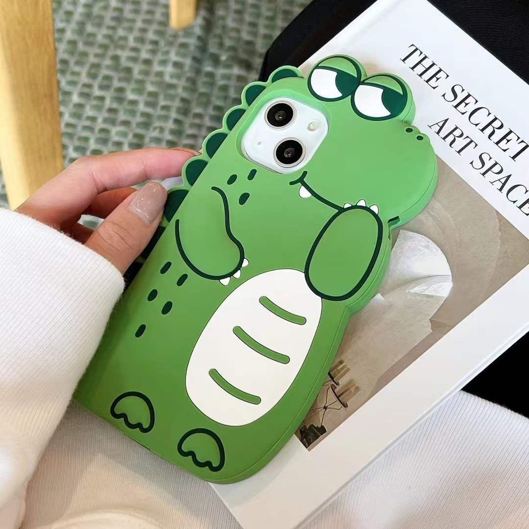 Thickened Anti-Fall Applicable Mobile Phone Case Dinosaur Phone Case Cartoon Silicone Case